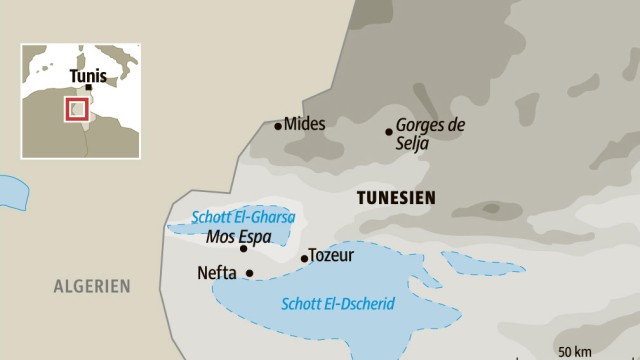 Karte Tunesien