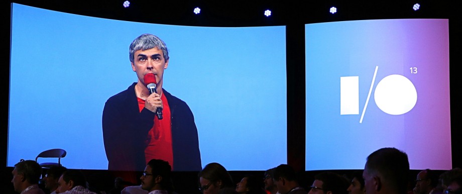 Google Chef Larry Page auf der Google Entwicklerkonferenz I/O