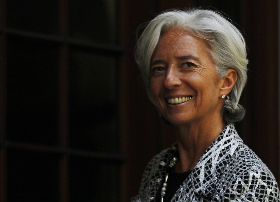 IMF Managing Director Christine Lagarde arrives for Global Investment Conference in London