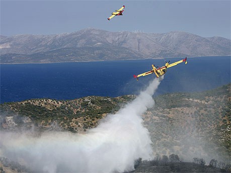 Waldbrand nördlich von Athen; AP