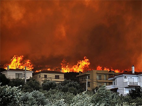 Waldbrand nördlich von Athen; AFP