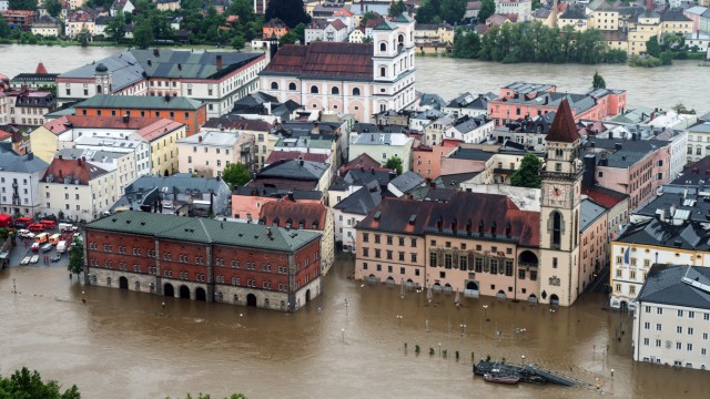 Hochwasser in Passau Donau