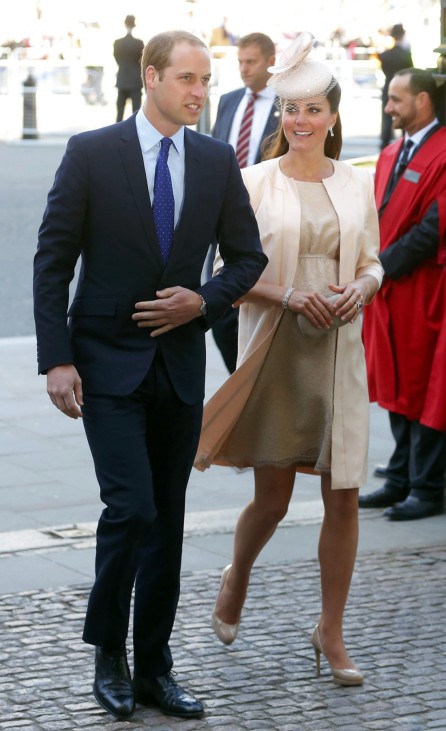 Britain's Prince William and Catherine, Duchess of Cambridge arrive at Westminster Abbey to celebrate the 60th anniversary of Queen Elizabeth's coronation in London