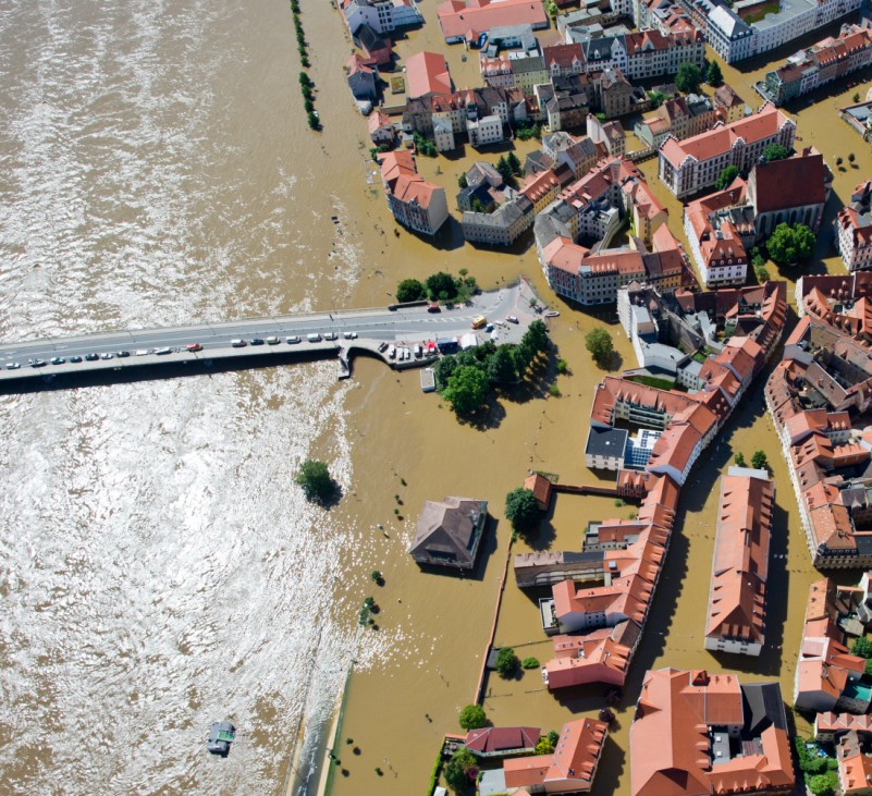 Hochwasser in Sachsen - Meißen