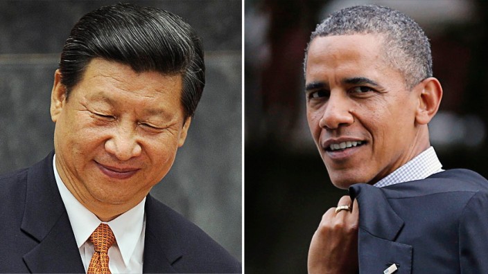 Chinas Präsident Xi Jinping zu Besuch bei Obama: Sie treffen sich für zwei Tage in Kalifornien: Chinas Präsident Xi Jinping und US-Präsident Barack Obama.