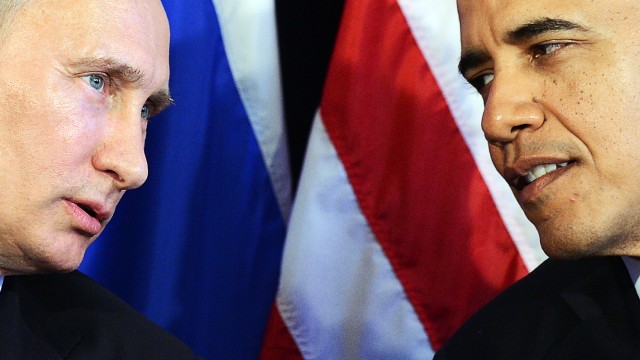 Obama und Putin auf dem G-8-Gipfel: US-Präsident Barack Obama (re.) und der russische Präsident Wladimir Putin beim G-20-Treffen in Mexiko im vergangenen Jahr