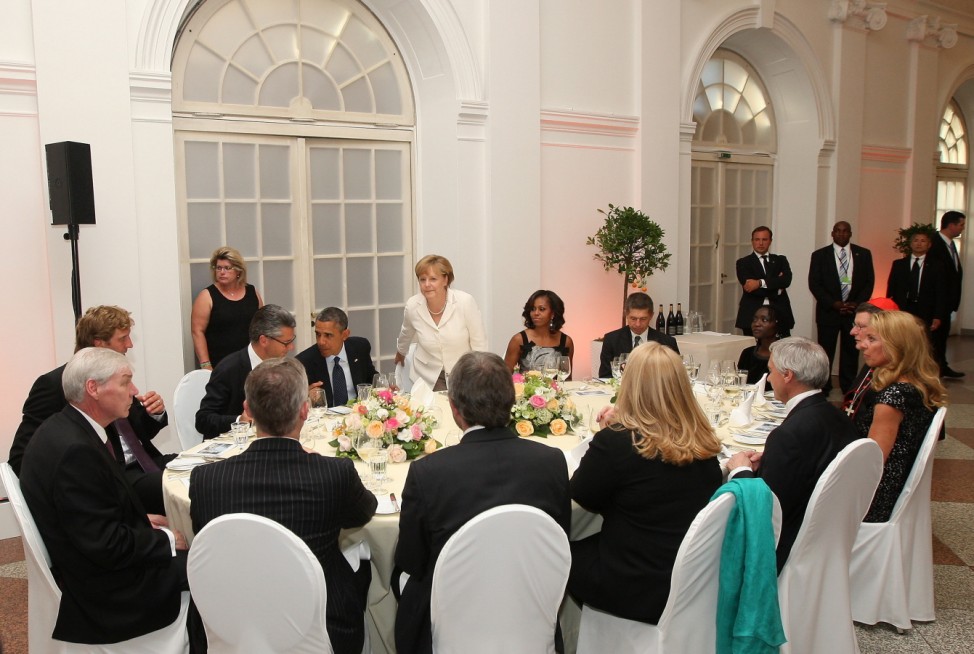Obama Visits Berlin: Dinner At Charlottenburg Palace