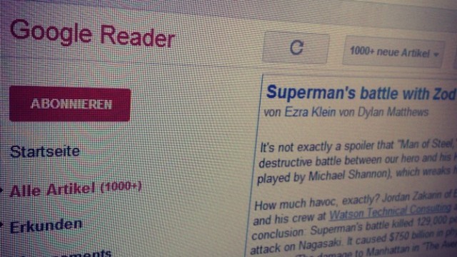 Ende der Lese-App: Tschüss, Google-Reader.