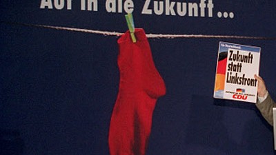 Die CDU und die Szenarien: So sah Wahlkampf vor 15 Jahren aus: Die Rote-Socken-Kampagne der CDU.