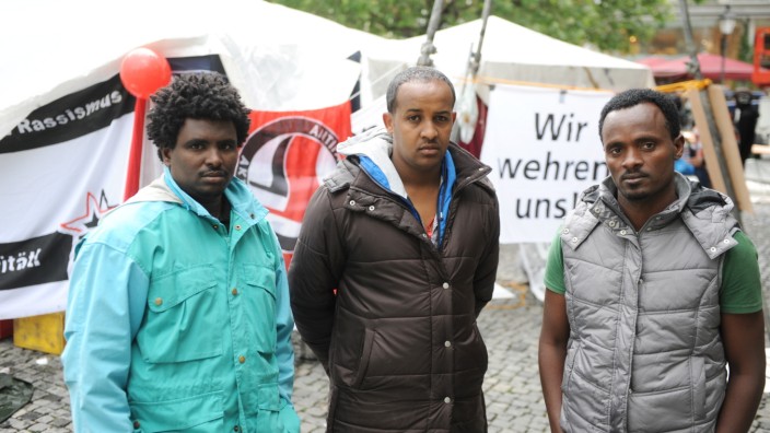 Hungerstreik in München: Seit Samstag sind 100 Flüchtlinge in München im Hungerstreik