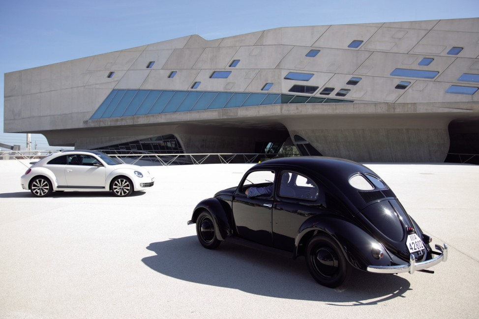 Jay Leno testet den neuen Volkswagen Beetle; Volkswagen 75. Jubiläum