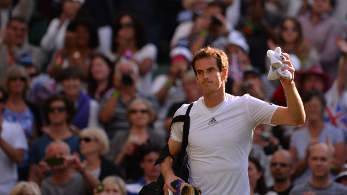 Tennis in Wimbledon: Hocherfreut ins Viertelfinale: Andy Murray.