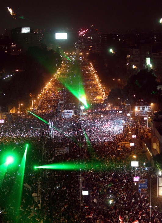 Celebrations in Cairo after Morsi ousted