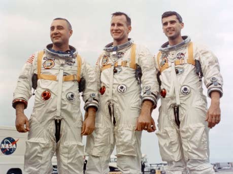 Virgil I. Grissom, Edward Higgins White II, Roger B. Chaffee, Astronauten, Getty Images