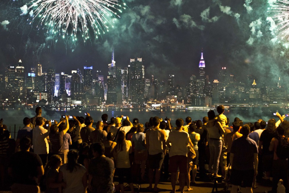 Fireworks Light Up Skies Over New York City On The Fourth Of July
