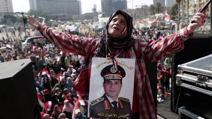 Egyptians after the presidency handover in Egypt