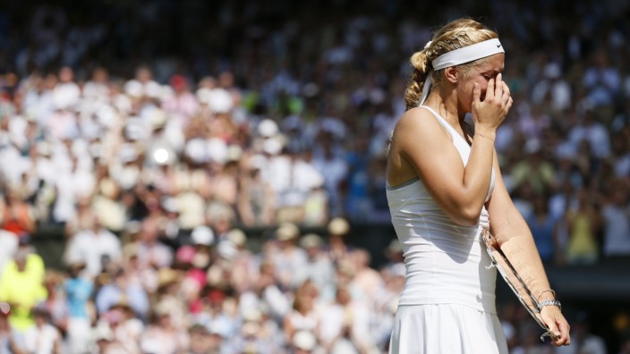 Sabine Lisicki vor Wimbledon: Größter Erfolg und bitterste Niederlage zugleich - Sabine Lisicki weint nach dem verlorenen Wimbledon-Endspiel 2013.