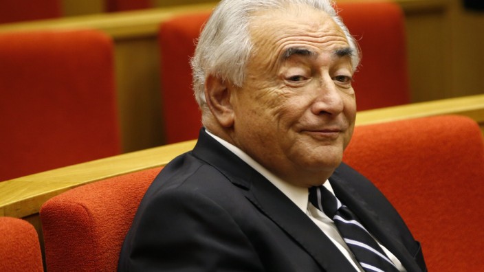 Former International Monetary Fund chief Dominique Strauss-Kahn attends a French Senate commission inquiry on the role of banks in tax evasion in Paris