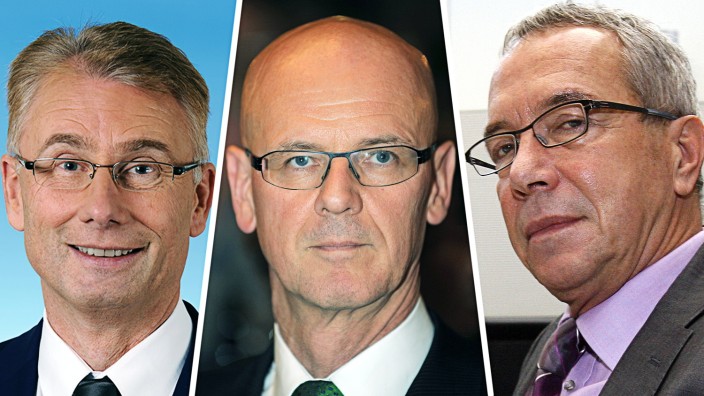Unabhängige Direktkandidaten: Von links nach rechts: Michael Paris (SPD), Siegfried Kauder (CDU) und Wolfgang Nešković (Die Linke)