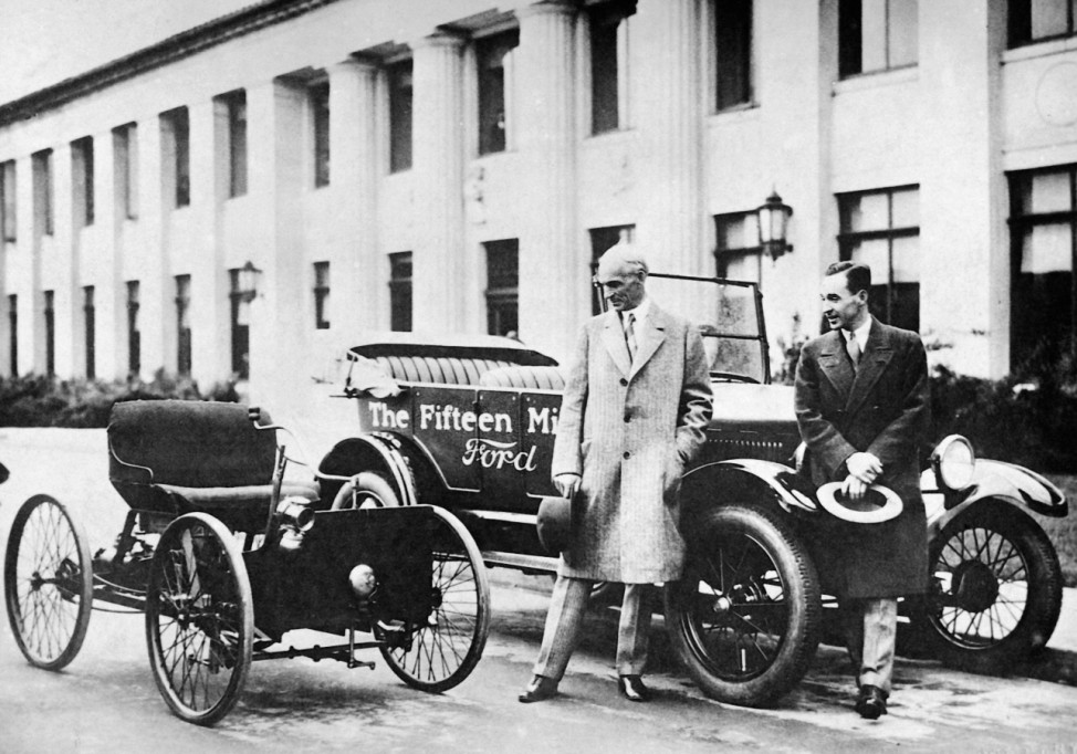 Henry Ford und sein Sohn Edsel, 1927