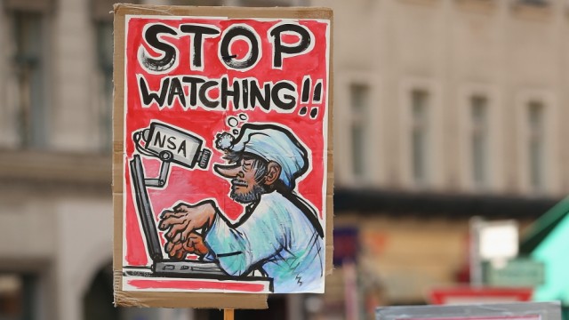 Demonstrators Protest NSA Surveillance