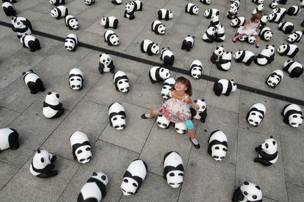 *** BESTPIX *** 1,600 Panda Sculptures Highlight World Wilflife Fund 50th Anniversary