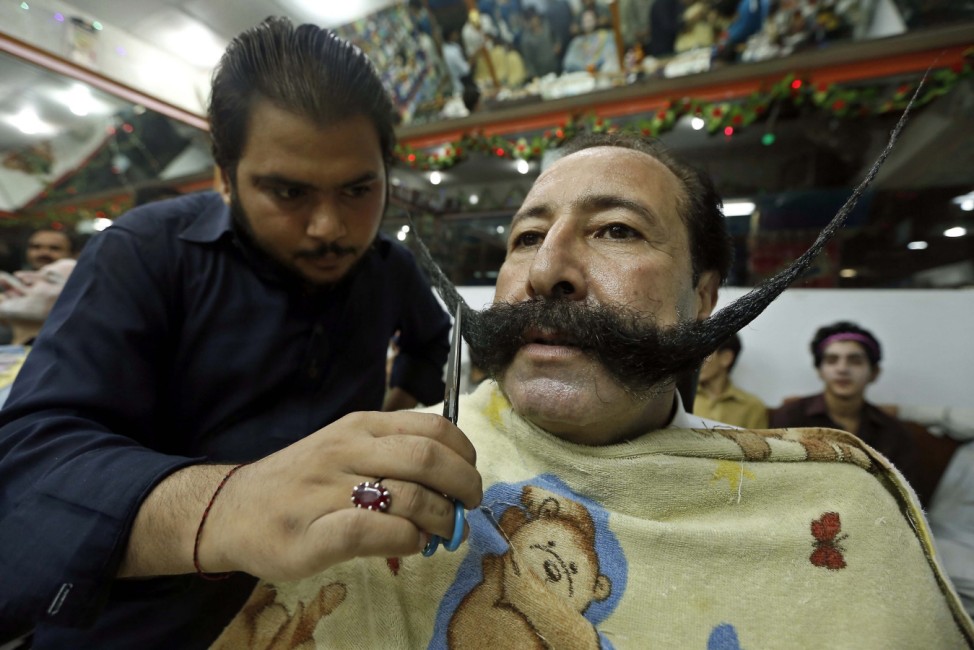 Pakistani man with huge Moustache