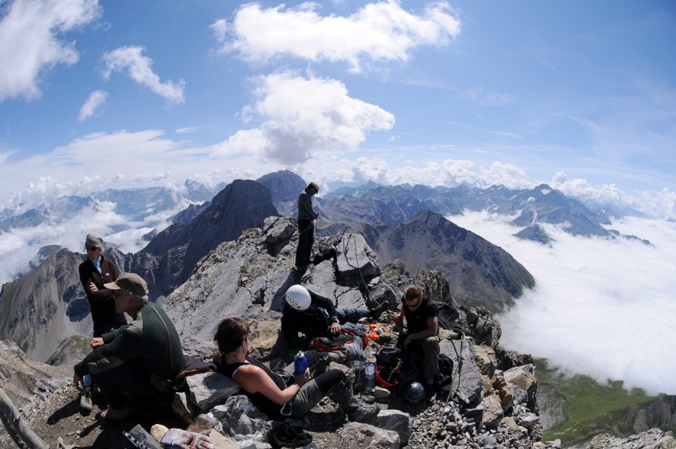 Piz Mitgel Schweiz Senda Ferrada Klettersteig Graubünden