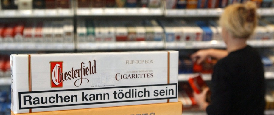 Warnhinweise auf Zigarettenschachteln