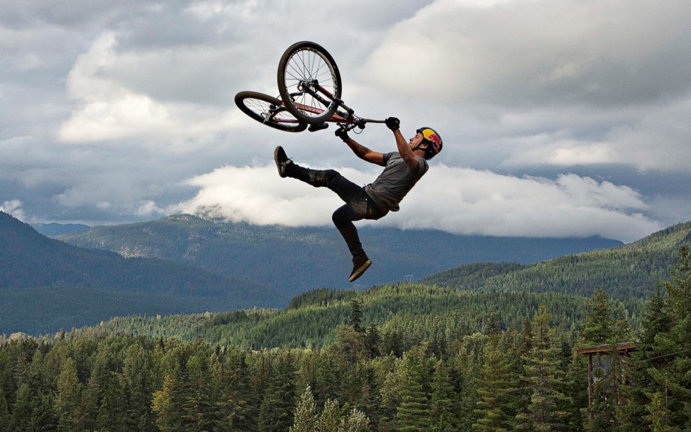Granieri of France competes during the Crankworx Red Bull Joyride in Whistler