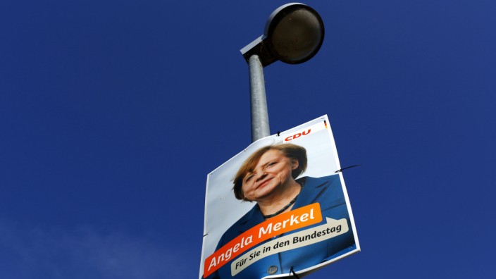 Wahlwerbung für Kanzlerin Merkel