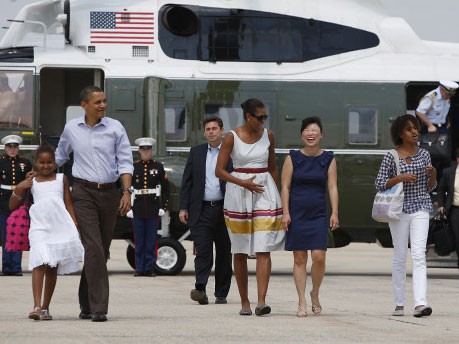 Obamas machen Urlaub, Reuters