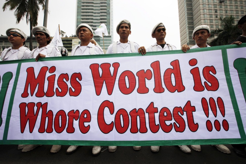 Protest against Miss World pageant in Jakarta