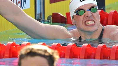 Schwimm-WM in Rom: Sieger und Besiegter: Paul Biedermann (oben) und Michael Phelps.