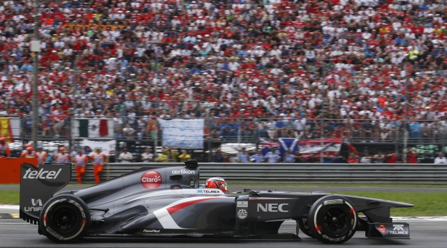 Sauber Formula One driver Hulkenberg drives during the Italian F1 Grand Prix at the Monza circuit