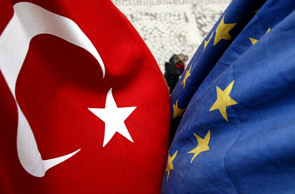 TURKEY-ISTANBUL-EUROPEAN UNION-FLAGS