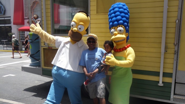 Simpsons Vergnügungspark Orlando Florida Marge Homer USA