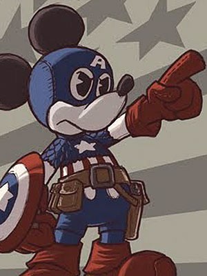 Mickey-Captain America superpunch