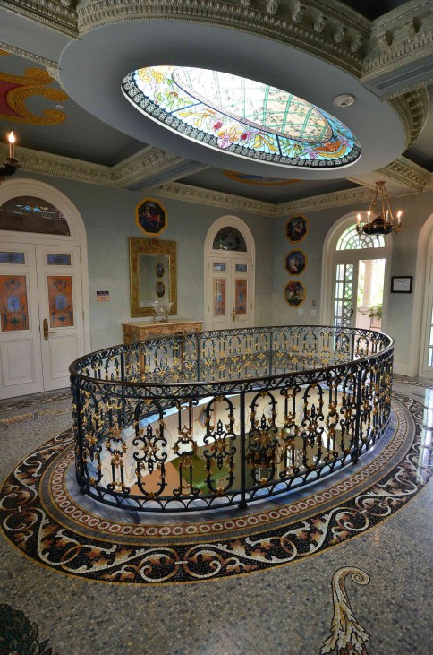 One of the many foyers in the South Beach mansion formerly owned by fashion designer Gianni Versace in Miami Beach