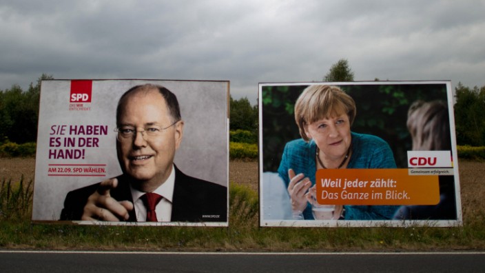 Bundestagswahl 2013 - Steinbrück und Merkel