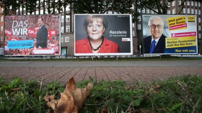 Wahlplakate zur Bundestagswahl