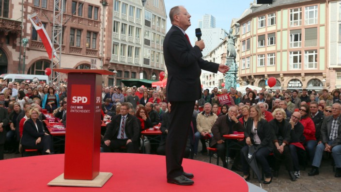 Peer Steinbrück beim Wahlkampf SPD in Hessen
