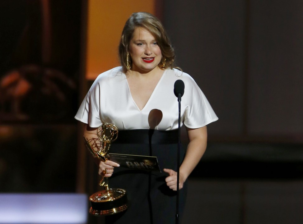 Actress Wever accepts the award for Outstanding Supporting Actress In A Comedy Series for her role in 'Nurse Jackie' at the 65th Primetime Emmy Awards in Los Angeles