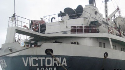 Somalische Küste: Das Frachtschiff "Victoria" nach der Freilassung durch Piraten Ende Mai