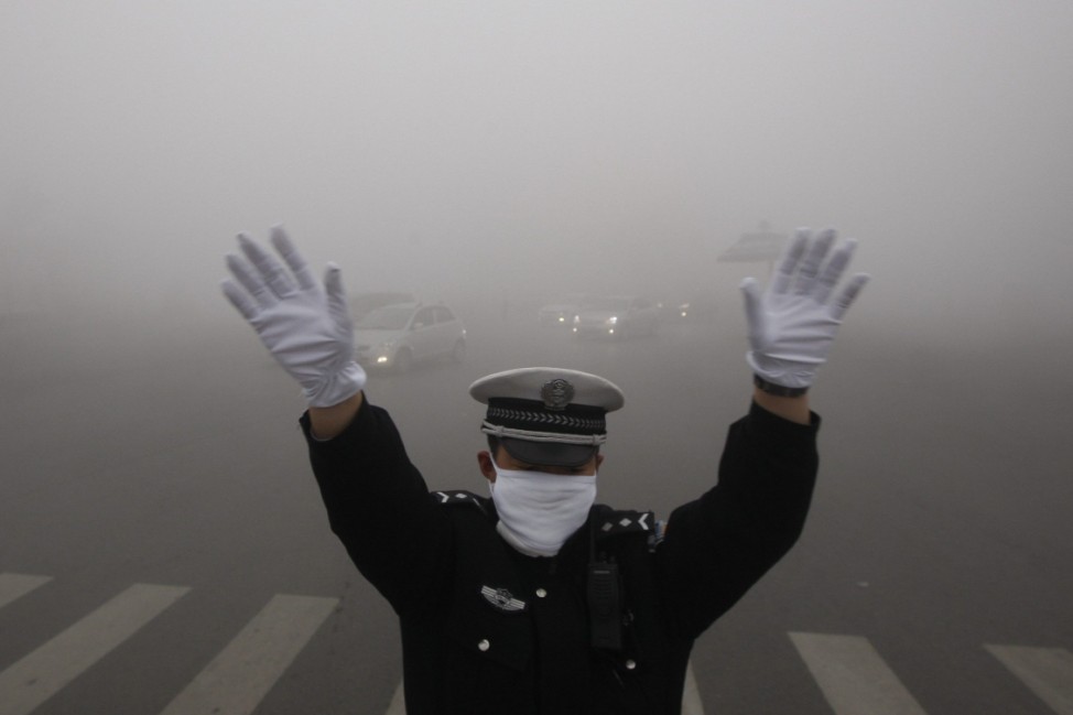 Heavy fog shrouded northeastern China.