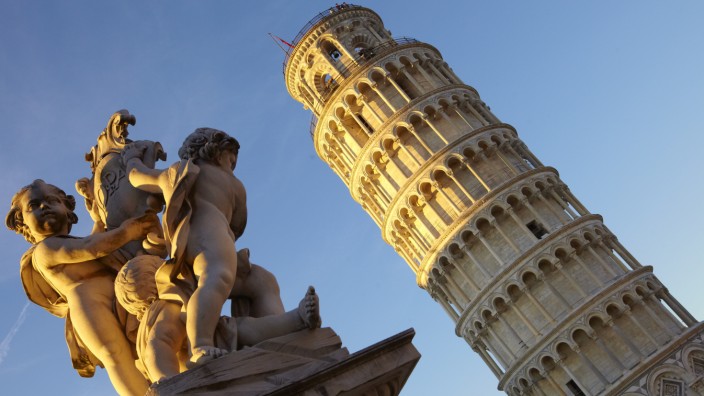 Pisa Schiefer Turm Toskana Italien Souvenirs Souvenirhändler