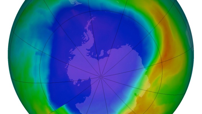 Ozonloch über der Antarktis am 16.09.2013