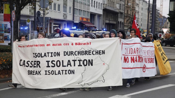 Demonstration von Flüchtlingen und ihren Unterstützern in München
