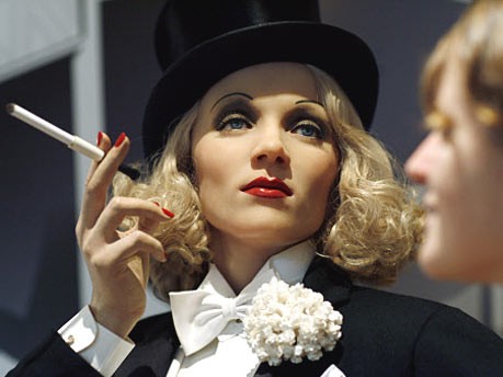Marlene Dietrich im Wachsfigurenkabinett von Madame Tussauds in Berlin