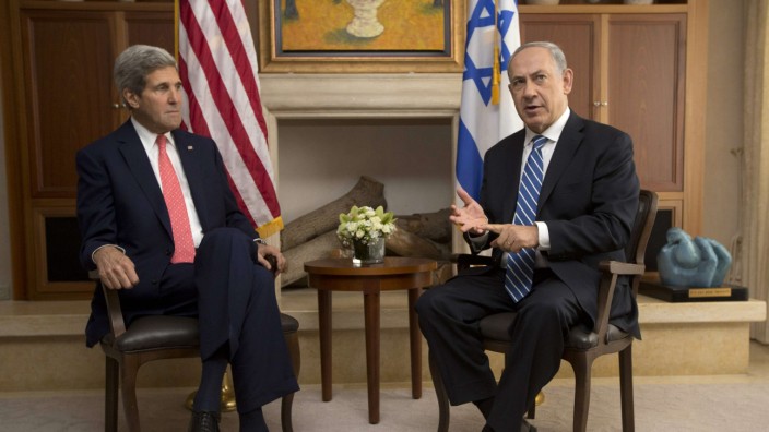 U.S. Secretary of State Kerry meets with Israel's PM Netanyahu in Jerusalem